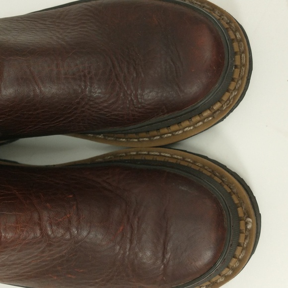 Leather Work Shoe Romeo by Georgia Giant Brown sz 5W High Quality & Heavy Duty - Picture 9 of 11